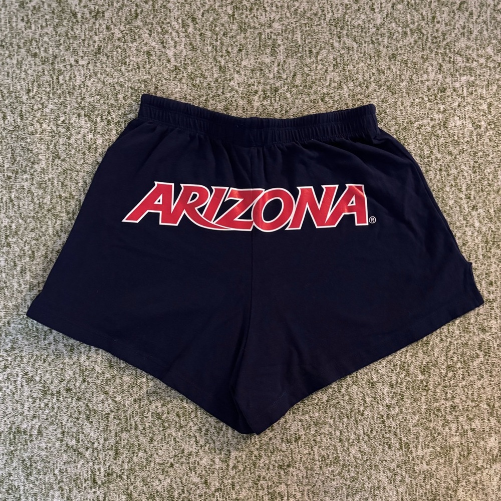 University of Arizona Wildcats. Hype & Vice navy cheer short with Arizona logo.